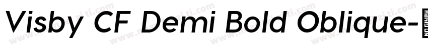 Visby CF Demi Bold Oblique字体转换